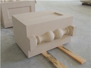 Balustres and Balustrade Detail, Moleanos Beige Limestone
