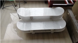 Carrara White Marble Skateboard