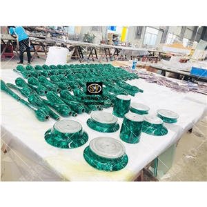 Custom Malachite Green Balustrade