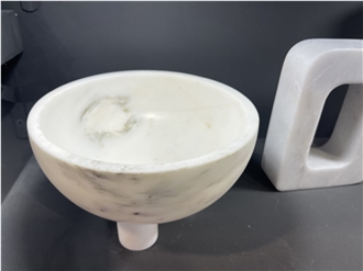 Home Decorative  White Marble Key Bowls